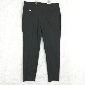 Alfani Womens Pants Skinny Tummy Control Dark Grey Heather Short Petite 10PS New